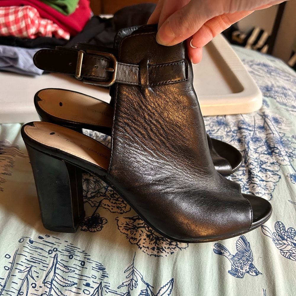 Via Spiga peep toe block heel